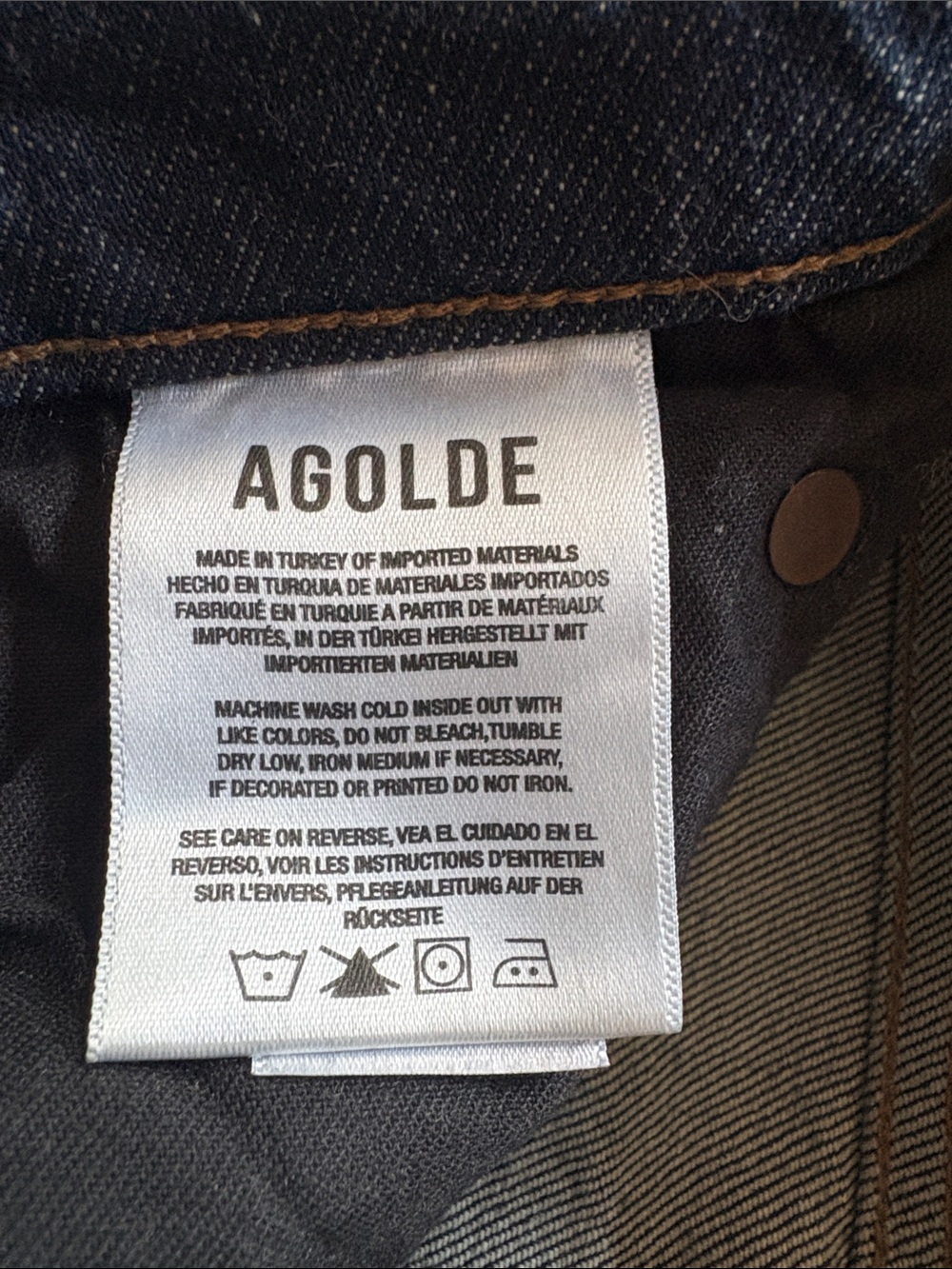Agolde High Rise Stovepipe size 27 dark blue - Picture 4 of 5